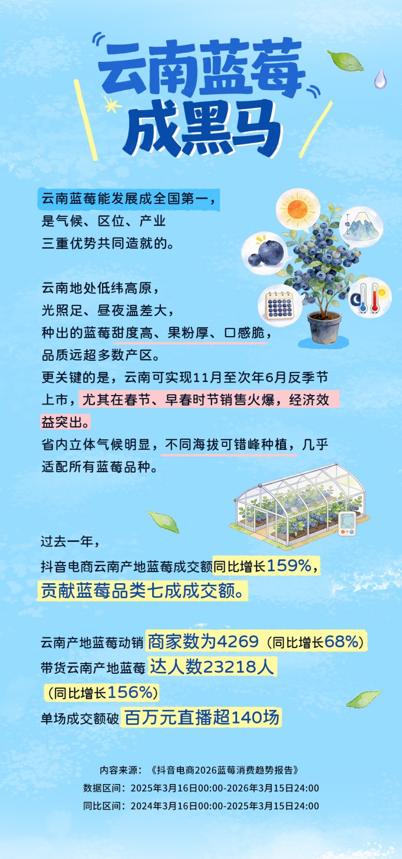 抖音电商云南澄江办蓝莓发布会，国产蓝莓销售成果显著