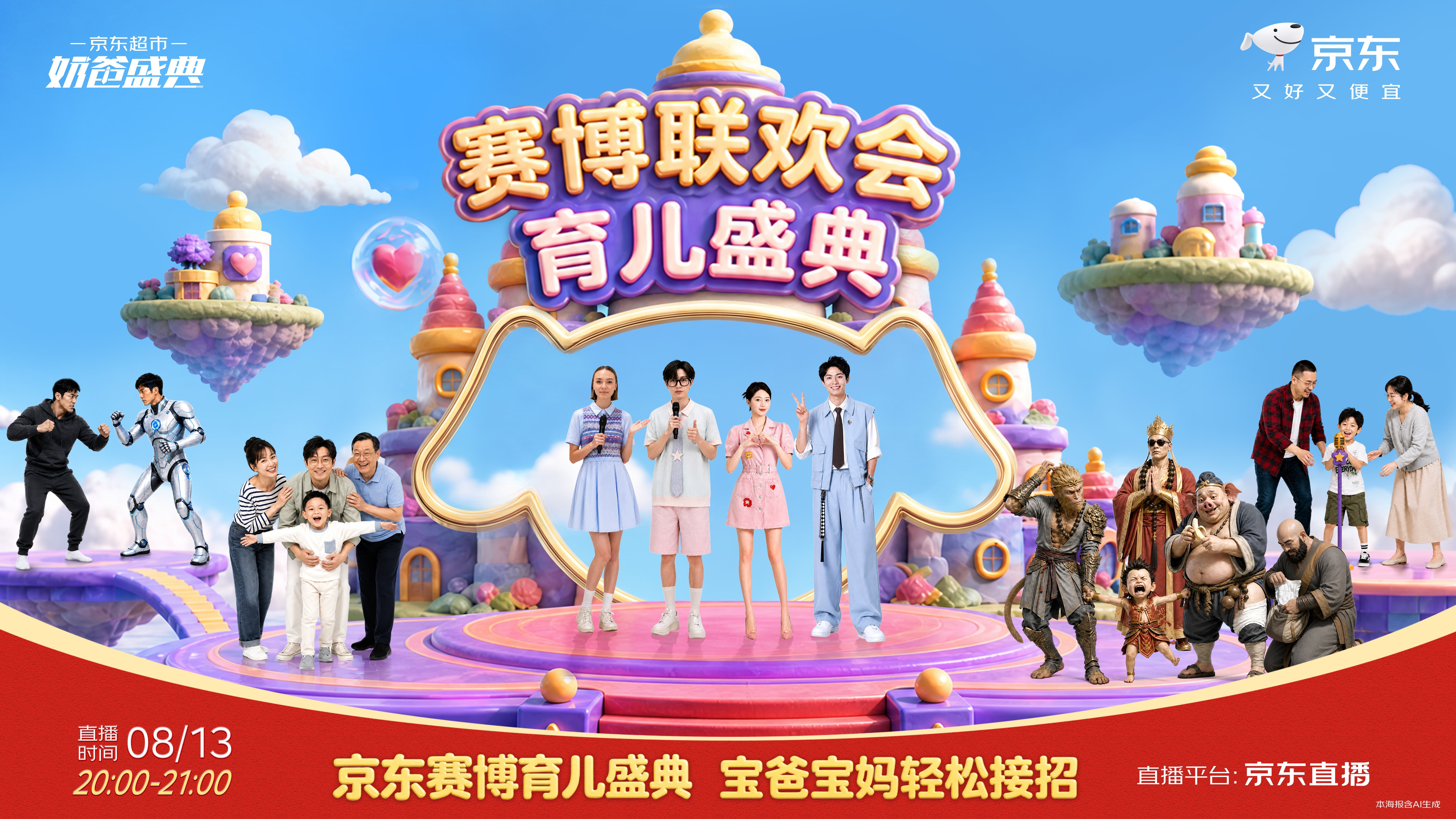 京东AI育儿直播晚会 8月13日晚8点 宝爸宝妈必看